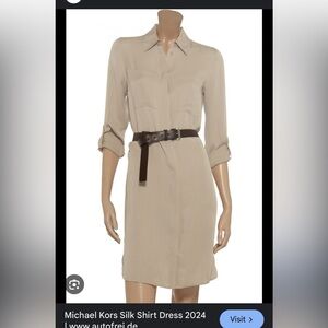 Michael Kors Silk Shirt Dress